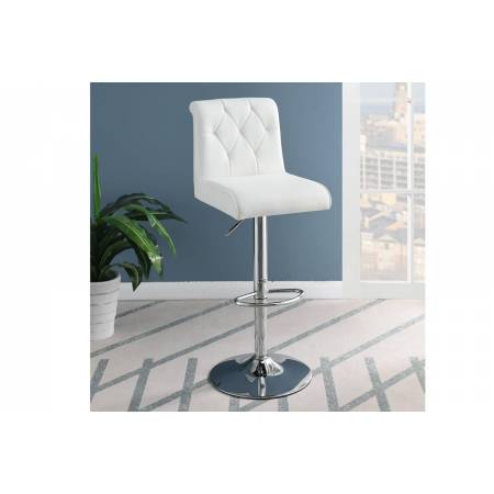 F1645 ADJUSTABLE BARSTOOL/WHITE