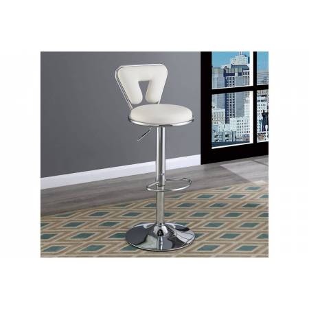 F1642 ADJUSTABLE BARSTOOL/WHITE