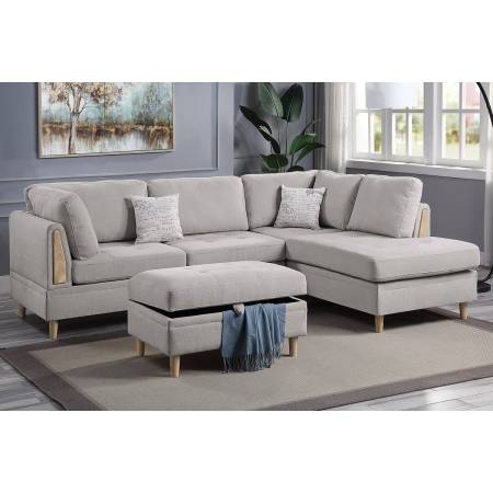 F8853 3-PC SECTIONAL SET MUSHROOM