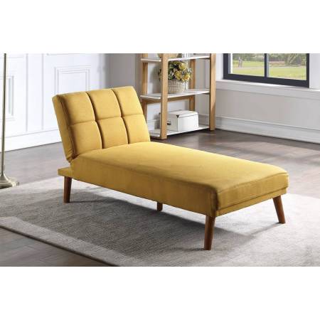 F8524 ADJUSTABLE CHAISE/ MUSTARD POLYFIBER