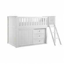 B2053LLW-1*BCDR Low Loft Bunk with Bookcase and Dresser