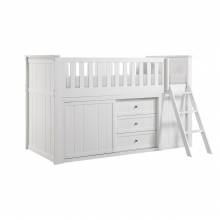 B2053LLW-1*BC2DR Low Loft Bunk with Bookcase and 2 Dressers