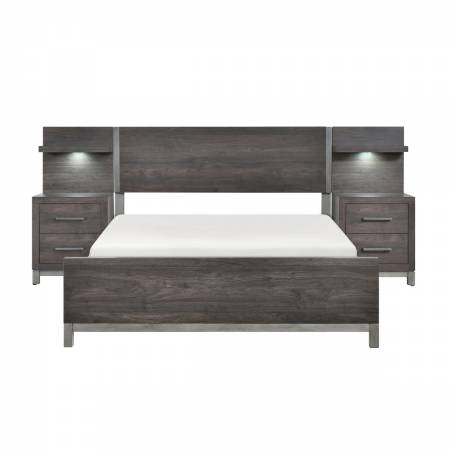 1577DGK-1CK*WB 5pc Set California King Wall Bed (CK+2NS+2NS-P)