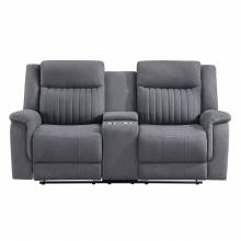 9646GY-2 Double Reclining Love Seat with Center Console