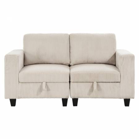 9650BE-2* Love Seat with Storage, Storage Pouches and Charging Ports