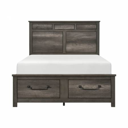 1342K-1CK* California King Platform Bed with Footboard Storage