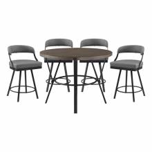 5565-36RD*5GY 5PC SETS Counter Height Table + 4 Chair