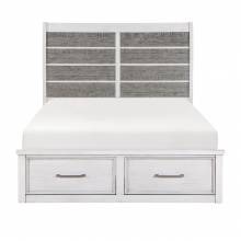 1303K-1EK* Eastern King Platform Bed with Footboard Storage