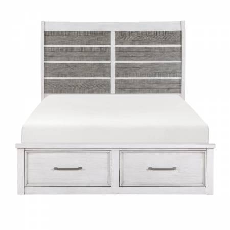 1303K-1CK* California King Platform Bed with Footboard Storage
