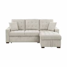 9816SN*2LLRC 2-Piece Sectional with Right Chaise, Pull-out Bed and Hidden Storage