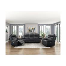 9628BLK*3PW 3pc Set: Sofa, Love, Chair (Power)