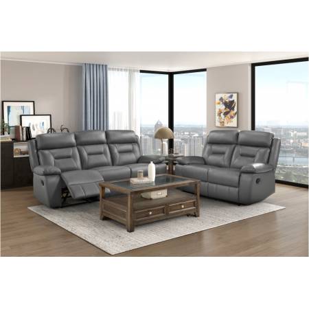 9629DGY*2 2pc Set: Sofa, Love Seat