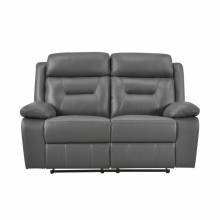 9629DGY-2 Double Reclining Love Seat