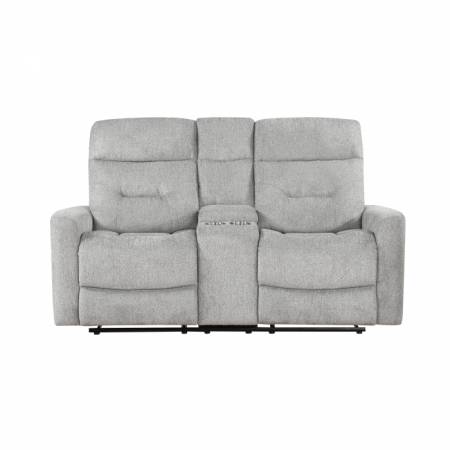 9610GY-2 Double Reclining Love Seat with Center Console