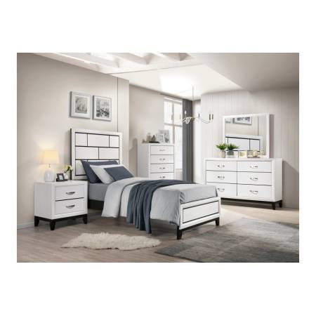 1645WHT-1*5 5PC SETS Twin Bed