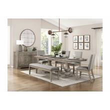 5741NN-94*6 6PC SETS Dining Table + 4 Side Chairs + Bench