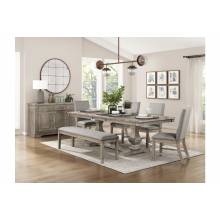 5741NN-94*6 6PC SETS Dining Table + 4 Side Chairs + Bench