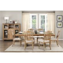 5904NF-90*7 7PC SETS Dining Table + 6 Side Chairs