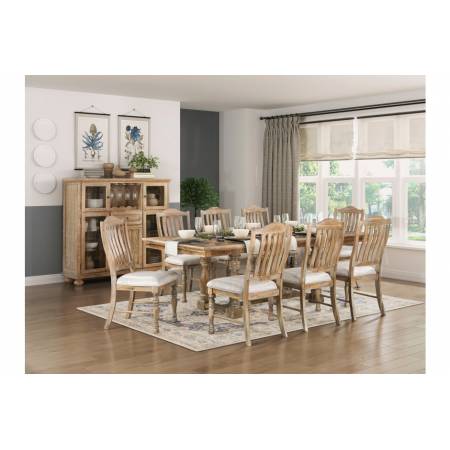 5904NF-90*9 9PC SETS Dining Table + 8 Side Chairs