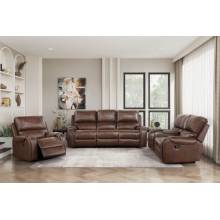 8549BRW*3 3pc Set: Sofa, Love, Chair