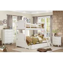 B1799-1*R*4PC 4PC SETS Twin/Twin Bunk Bed with Twin Trundle