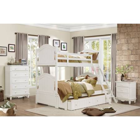 B1799-1*R*4PC 4PC SETS Twin/Twin Bunk Bed with Twin Trundle