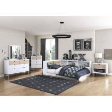 B2012BCF-1BC*4 4PC SETS Full Bookcase Corner Bed