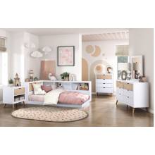 B2012BCT-1BC*4 4PC SETS Twin Bookcase Corner Bed