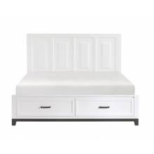 1450WH-1* Queen Platform Bed with Footboard Storage