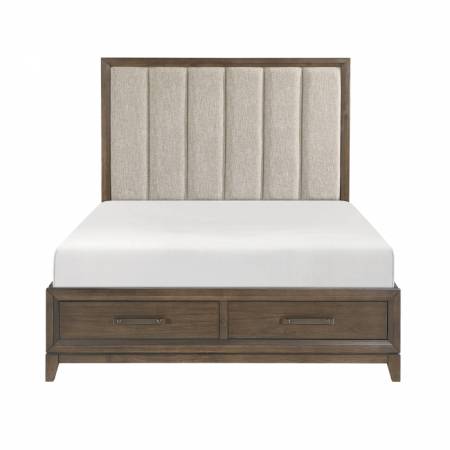 1422KN-1EK* Eastern King Platform Bed with Footboard Storage