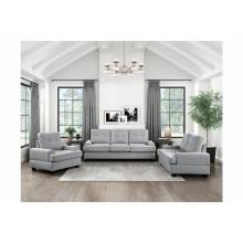9367GRY*3N 3PC SETS Sofa with Drop-Down Cup Holders + Love Seat + Chair