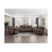 8517BRW*3 3PC SETS Double Reclining Sofa + Love Seat + Chair