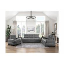 9367DGY*3N 3PC SETS Sofa with Drop-Down Cup Holders