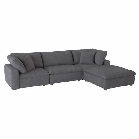 9546GY*4OT 4-Piece Modular Sectional with Ottoman