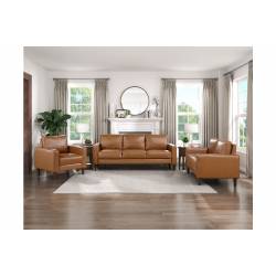 9203BRW*3 3pc Set: Sofa, Love, Chair