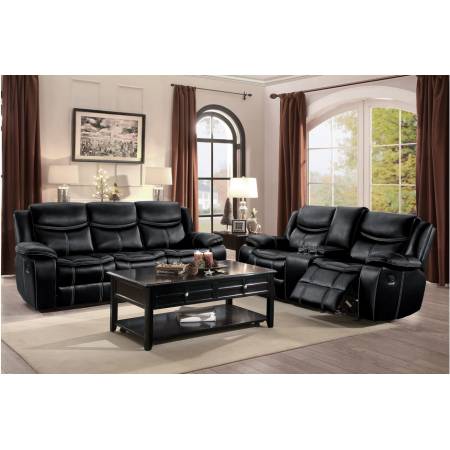 8230BLK*2 2pc Set: Sofa, Love