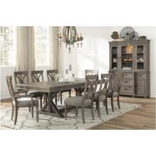 1689BR-96*9 9PC SETS Dining Table + 6 Side Chair + 2 Arm Chair