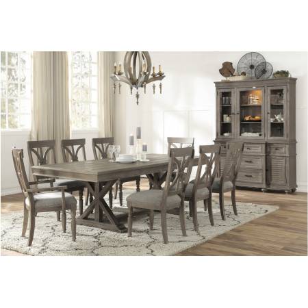 1689BR-96*9 9PC SETS Dining Table + 6 Side Chair + 2 Arm Chair