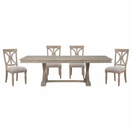 1689BR-96*5 5PC SETS Dining Table + 4 Side Chair