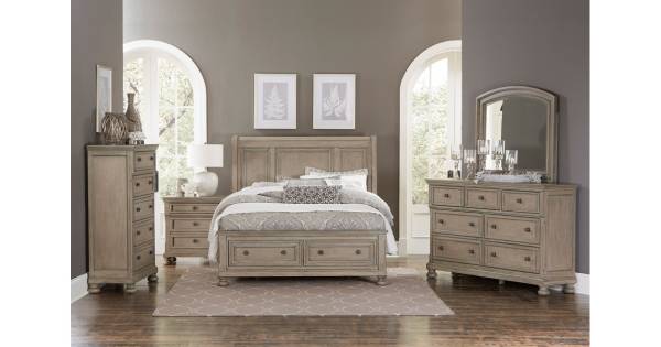2259KGY-1CK*4 4PC SETS California King Platform Bed with