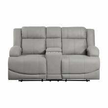 9207GRY-2 Double Reclining Love Seat with Center Console