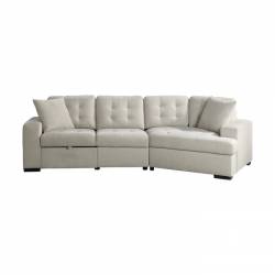 9401BEG*22LRU 2-Piece Sectional with Pull-out Ottoman