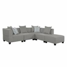 9357GY*5OT 5-Piece Modular Sectional with Ottoman