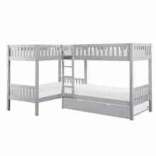 B2063CN-1R* Corner Bunk Bed with Twin Trundle