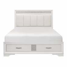1505W-1* Queen Platform Bed with Footboard Storage
