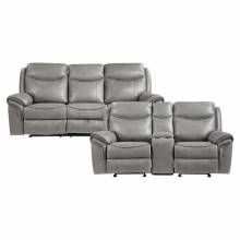 8206GRY*2 2PC SETS SOFA + LOVESEAT