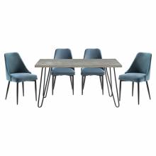 5817-60*5BU 5PC SETS Dining Table + 4 Side Chairs