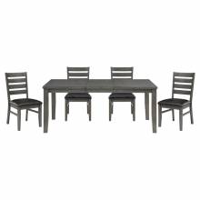 5567GY-72*5 5PC SETS Dining Table + 4 Side Chairs