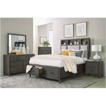 1573-1*4 4PC SETS Queen Platform Bed