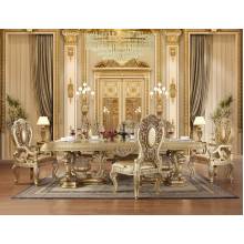 DN00457-7PC 7PC SETS Seville Dinning Table + 4 Side Chairs + 2 Dining Chairs